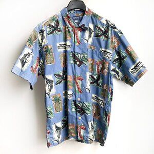 Que [Pronounced Q] Cotton Tiki Button Front Shirt
